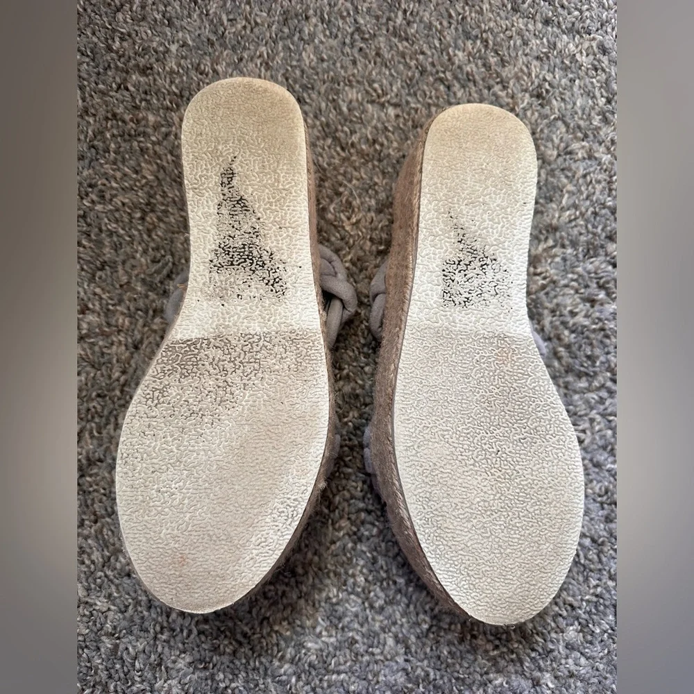 Sbicca Braided Gray/Lilac Espadrille Platform Sandal Size 7.5